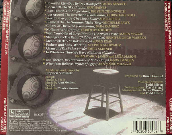 The Stephen Schwartz Album - Various Artists [Import CD] (1999)