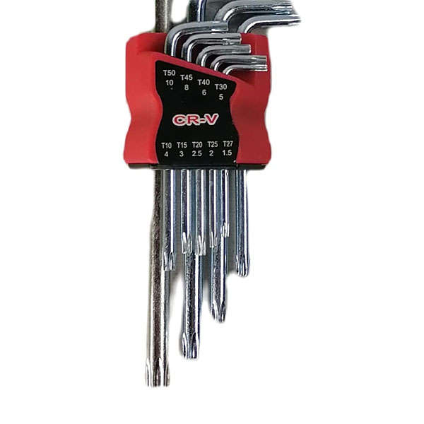 9-Piece Hex Key Set for DIY and Mechanical Work - Durable, Precision-Cut Ends, L-Shaped Design