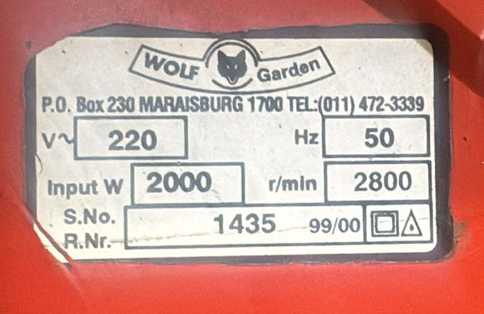 Wolf Conquest 2000W -  Lawn Mower - 220V