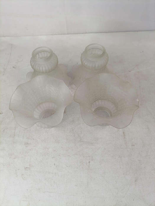 Vintage Glass Fan Light Covers Set of 4 - Ceiling Fan Light Fittings