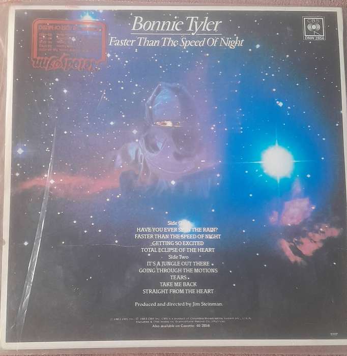 Bonnie Tyler Faster than the Speed of Night Vinyl