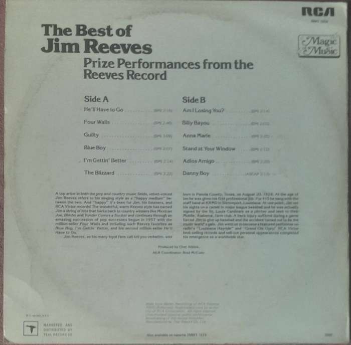 The Best Of Jim Reeves Vinyl