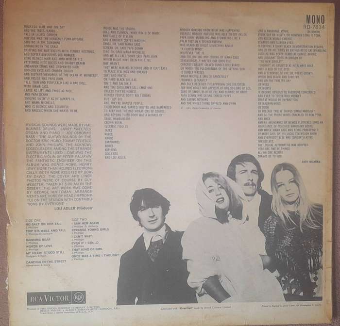 The Mama's And The Papas Cass John Michelle  Dennie Vinyl