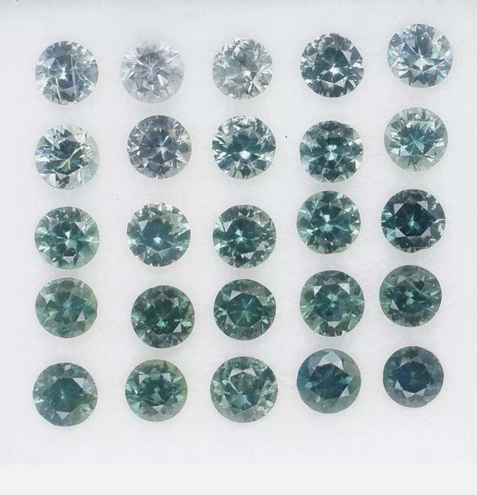 Natural Sapphire Lot 2.50ct t.w 25 pieces Round cut