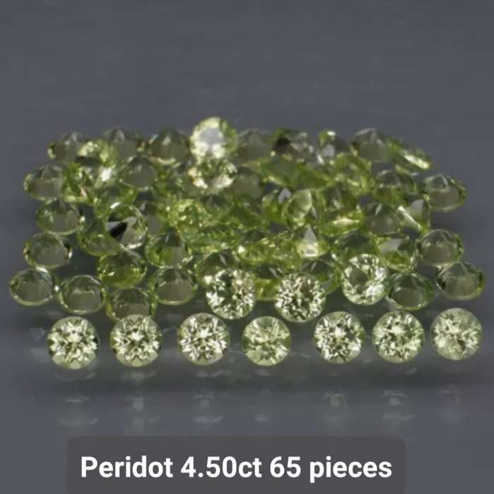 Peridot 65 piece Lot Natural Round Cut