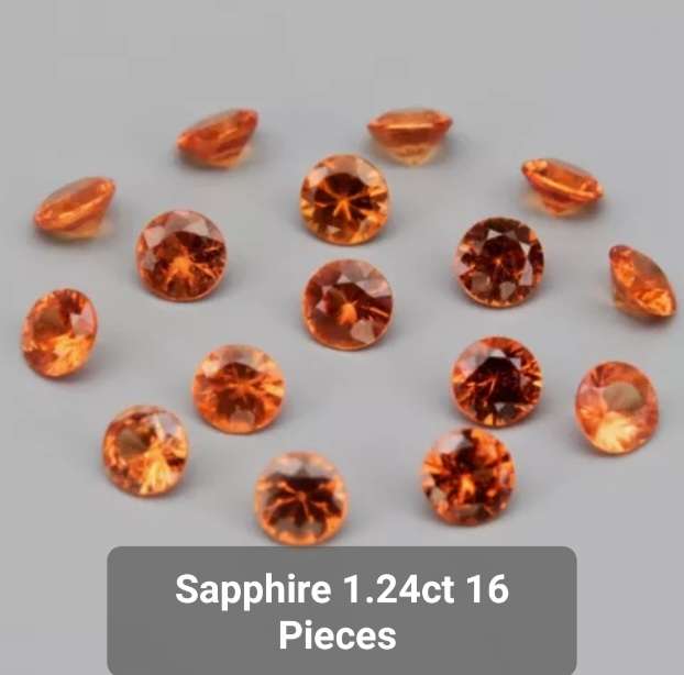 Sapphire Lot 1.24ct 16 pieces Natural Round cut