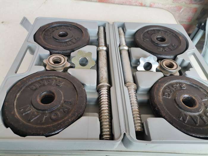 Trojan Dumbbell Set with Plastic Suitcase - 20kg
