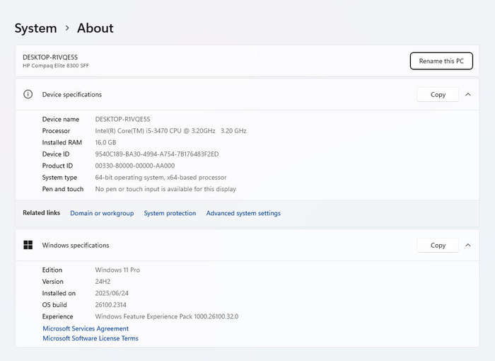 HP Elite 8300 SFF i5 ARC A380 16GB RAM with Wifi&Bluetooth