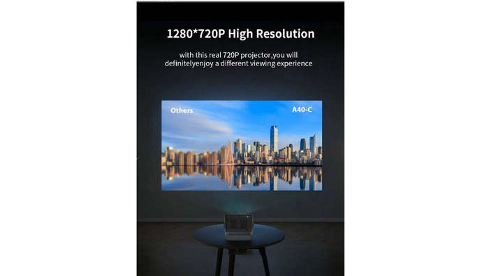 HiMost A40CPRO 4K Support HD Projector with Android TV APP