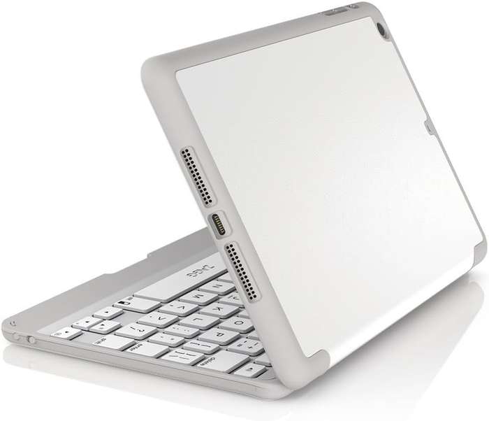 Zagg Folio Cover, Hinged Keyboard compatible with iPad Air2 -White (Second Generation) New