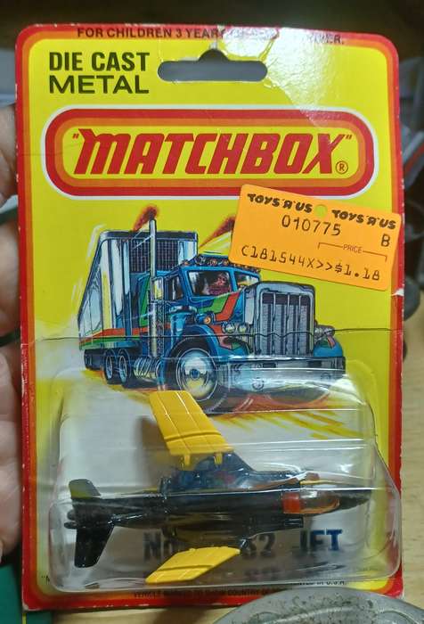 1980 Matchbox ~  No. 2 S2 Jet ~ Mint on Long Card
