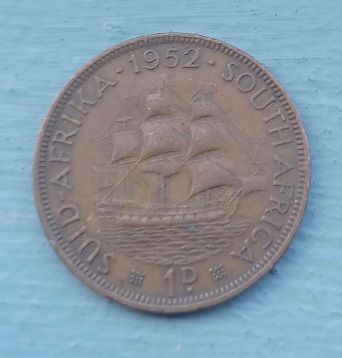 1952 ~ 1D Penny  ~ South Africa