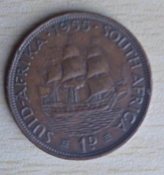 1955~ 1D Penny ~ South Africa