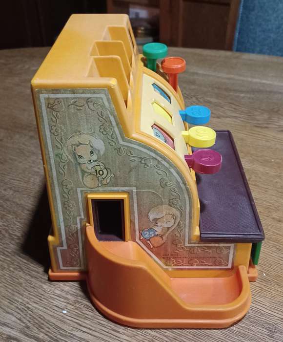vintage  1974 fisher price cash register