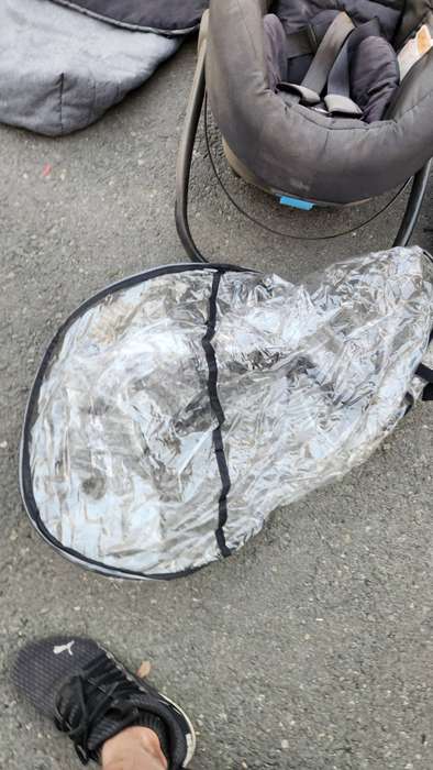 Joie litetrax 4 Stroller Pram Baby Seat Rain Cover Fair Condition