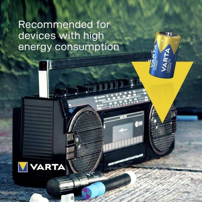 Varta LongLife Size D Alkaline Battery 2 Pack