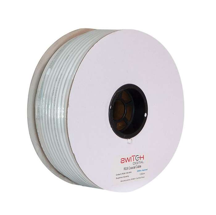 Switch Digital RG6 Coaxial Cable 100 Meter Roll
