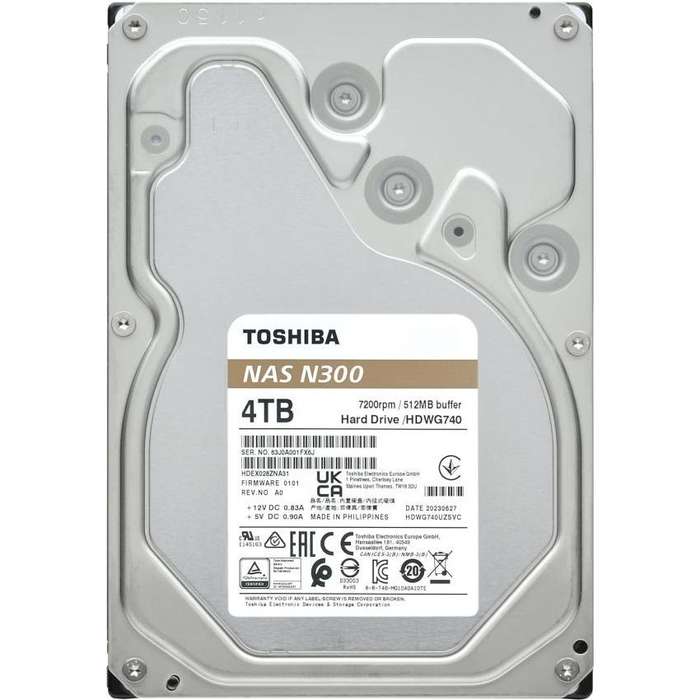 Toshiba 4TB 3.5` NAS Hard Drive