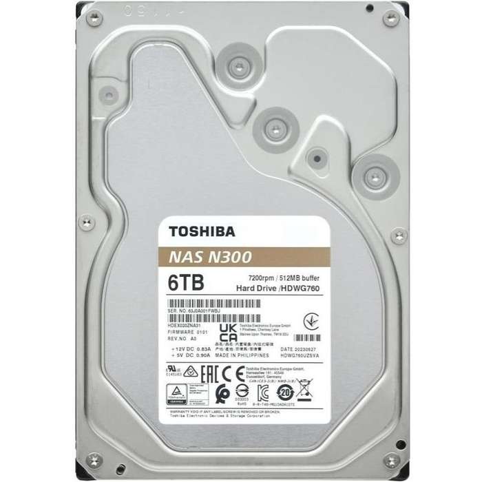 Toshiba 6TB 3.5` NAS Hard Drive