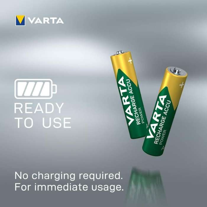 Varta Rechargeable AAA 800mAh Batteries 2 Pack