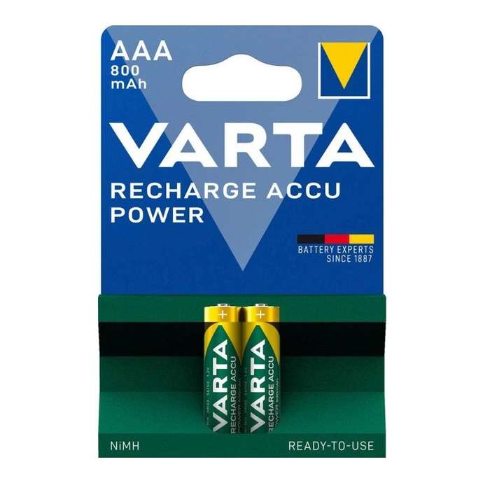 Varta Rechargeable AAA 800mAh Batteries 2 Pack