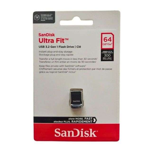 SanDisk Ultra Fit 64GB Low-Profile Memory Stick