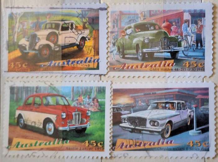 Australia 1997 Australia's Classic Cars Set of 4 Used Hinged stamps