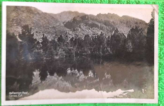 Vintage Newman Art Post Card Reflection Pool, Ceres Posted 1941 Ceres to Cape Town