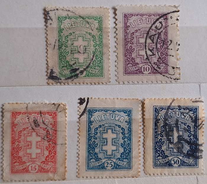 Lithuania 1926 Protective Cross 5 Used Hinged stamps