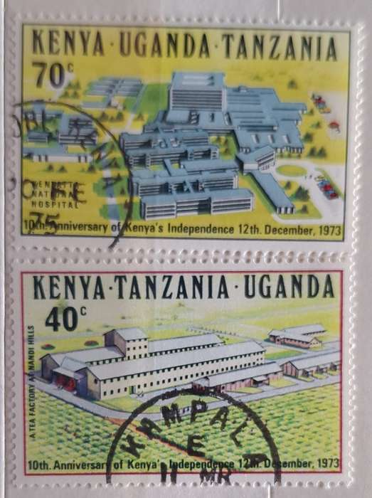 KUT Kenya Uganda Tanzania 1973 Kenya Independence 2 Used stamps from Set of 4