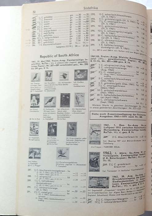 Michel Ubersee-Landerkatalog SudAfrika/Sudwestafrika 1973