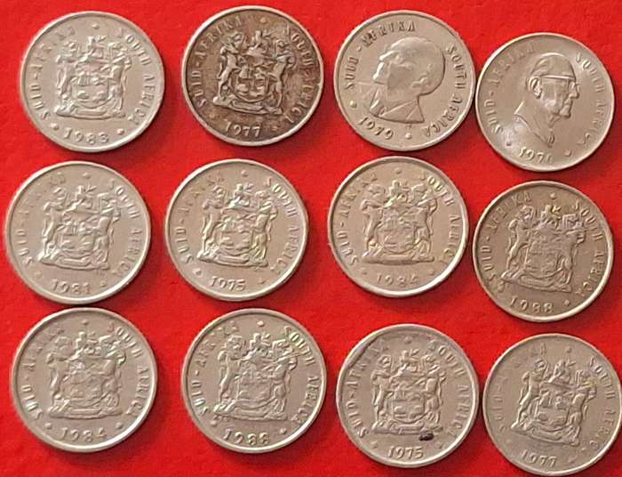 South Africa 1975-88 5c Mixed Lot Nickel