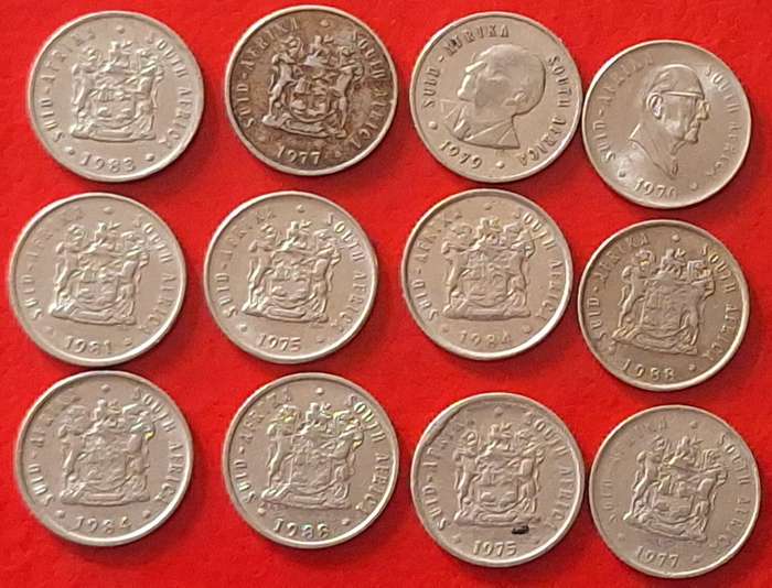 South Africa 1975-88 5c Mixed Lot Nickel