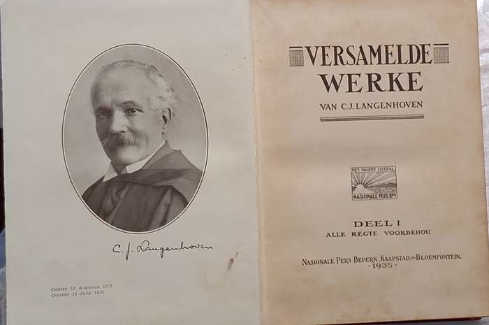 Versamelde Werke van C J Langenhoven Deel I Hardeband 1935
