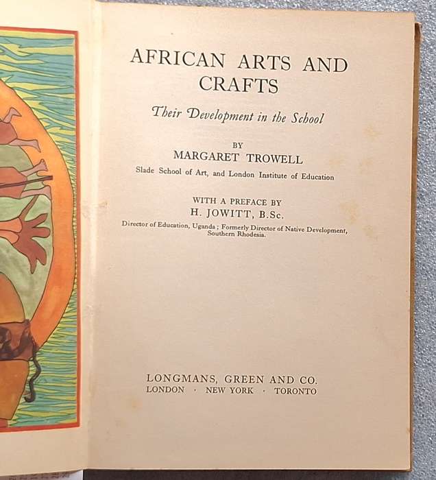 African Arts and Crafts by Margaret Trowell Hardcover 1937