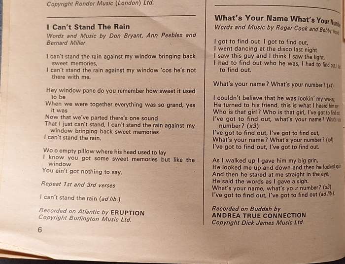 Words Record Song Book No. 27