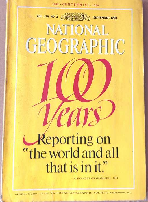 National Geographic 1888-1988 Centennial Issue Vol 174 No 3 Sept 1988