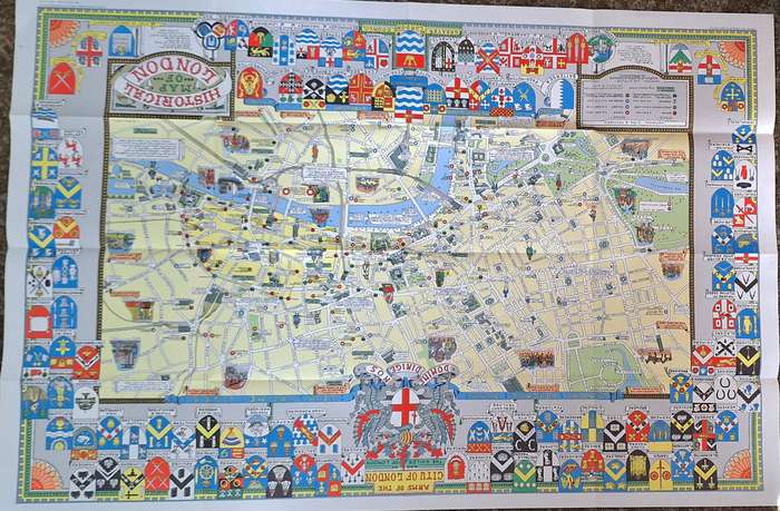 Historical Map of London 110x67.5cm (in folder)