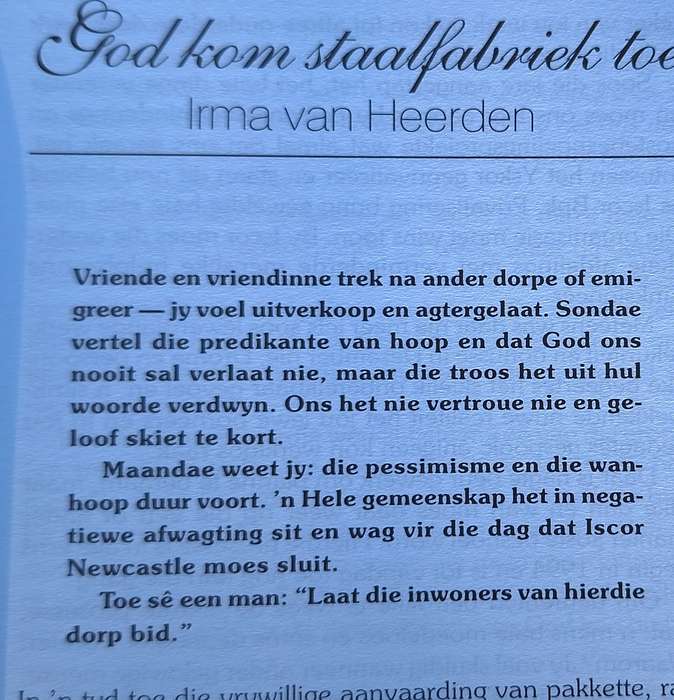 En die Beste was die Krisis deur Maretha Maartens Sageband