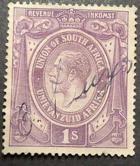 Union of South Africa 1913-20 George V Revenue 1 Used stamp