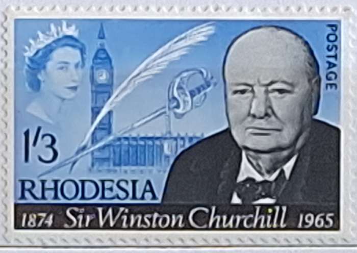 Rhodesia 1965 Sir Winston Churchill 1 Unused Hinged stamp