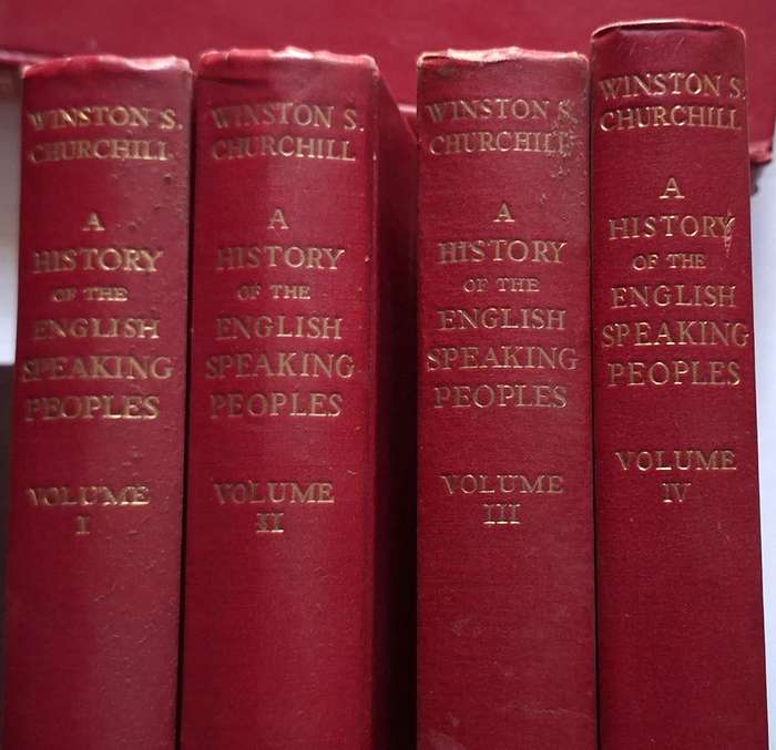 A History of the English Speaking Peoples by Winston S Churchill in 4 Volumes Hardcover 1950's