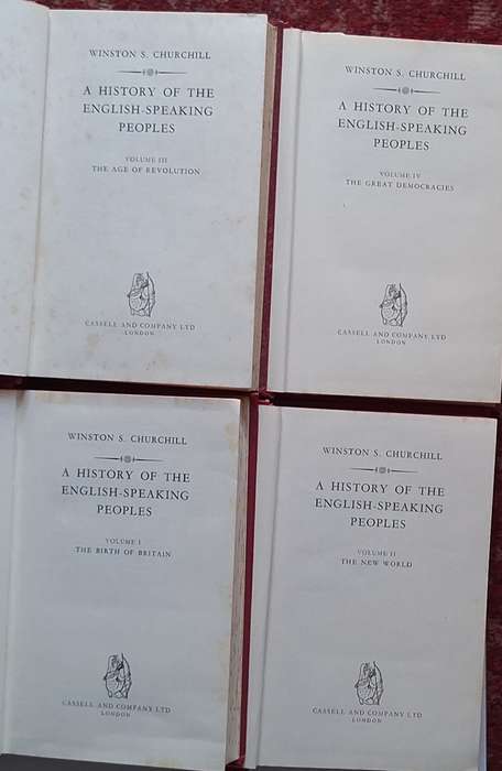 A History of the English Speaking Peoples by Winston S Churchill in 4 Volumes Hardcover 1950's