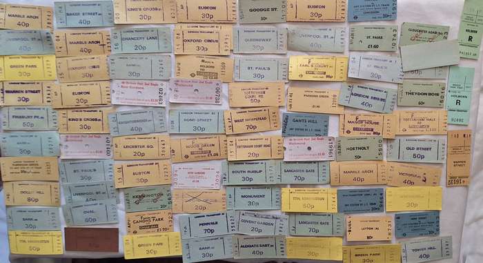 London Transport: Approx 80 Used Tickets (Some dated 1980`s)
