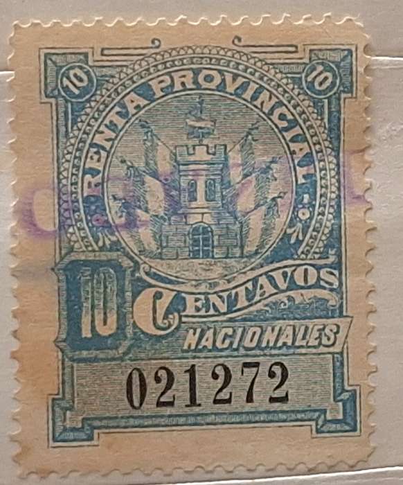 Vintage Argentina Provincial Income Used Numbered Stamp