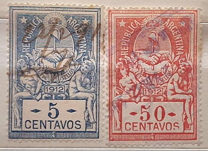 Argentina 1912 Revenue Tax LEY DE SELLOS 2 Used stamp