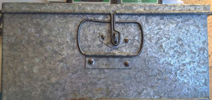 Galvanised Steel Storage Box with Hinged Lid