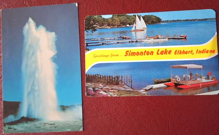 1960's 2 Postally used USA Post Cards