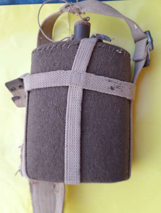 WW2 Water Bottle with Felt Cover and Straps