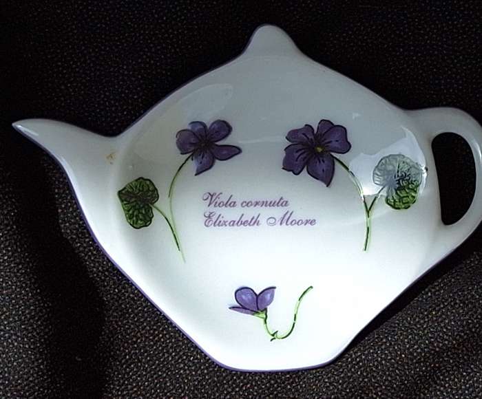 Wiesenthal Violet Bouquet  Elizabeth Moore Teabag  Holder